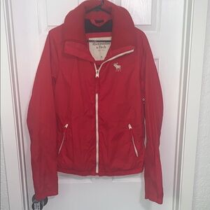 Abercrombie & Fitch Vibrant Red Windbreaker